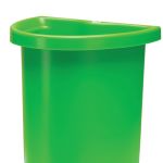 5 Quart Recycle Insert/Vanity Wastebasket, Green with Recycle Decal